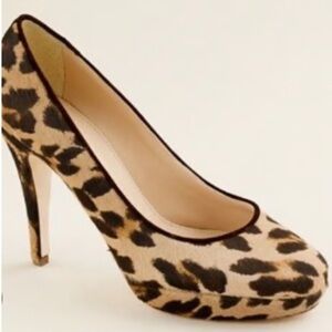 J. Crew Calf Hair Leopard Pia Pumps